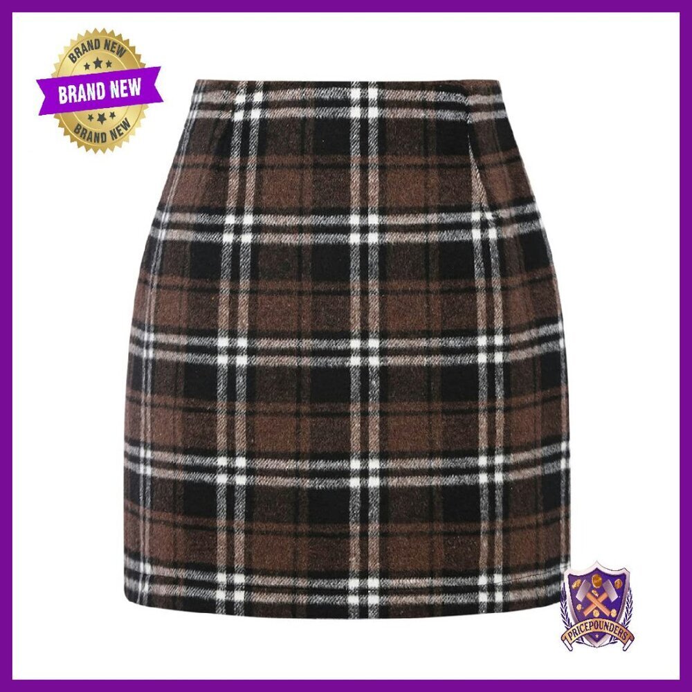 High Waist Wool Pencil Skirt Bodycon Mini Casual Slim Fit